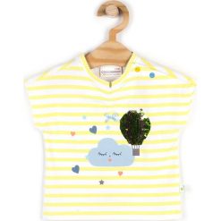 Coccodrillo - T-shirt dziecięcy 80-86 cm. Żółte koszulki dziewczęce COCCODRILLO, bez wzorów, z dzianiny, bez ramiączek. W wyprzedaży za 19.90 zł.