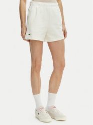 Lacoste Szorty sportowe GF5341 Écru Regular Fit. Białe spodenki sportowe damskie Lacoste, z bawełny. Za 319.99 zł.