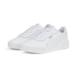 Tenisówki Puma Model Carina 2.0 Kolor Biały. Białe trampki i tenisówki damskie Puma, bez wzorów, z gumy. W wyprzedaży za 219.00 zł.