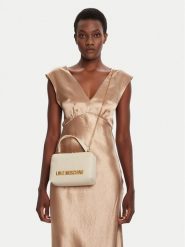 LOVE MOSCHINO Torebka JC4096PP1NLM0110 Kremowy. Białe torebki klasyczne damskie Love Moschino, bez wzorów, ze skóry, wizytowe, bez kołnierzyka, bez ramiączek. Za 579.99 zł.
