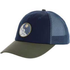 Czapka z daszkiem dla dorosłych VIKING Evenes. Niebieskie czapki z daszkiem damskie VIKING, z aplikacjami, z bawełny. Za 88.40 zł.