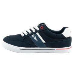 Buty Lee Cooper LCW-25-02-3245M trampki męskie granatowe niebieskie. Niebieskie trampki i tenisówki męskie bez wzorów, z gumy, bez zapięcia. Za 203.60 zł.