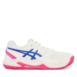 Buty do tenisa Asics. Szare buty sportowe na co dzień damskie Asics, bez wzorów, tenisowe. Za 249.99 zł.