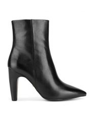 Gino Rossi Botki MERVAT-116030 Czarny. Czarne botki damskie Gino Rossi, ze skóry, bez obcasa, na słupku, bez zapięcia. Za 399.99 zł.