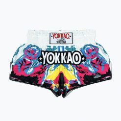 Spodenki treningowe męskie YOKKAO Tiger Family Muay Thai. Białe szorty męskie YOKKAO, z materiału, bez kołnierzyka. Za 289.99 zł.