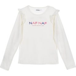 Koszulka w kolorze kremowym. Białe koszulki dziewczęce Daniel Hechter, Naf Naf Kids, bez wzorów, bez ramiączek. W wyprzedaży za 32.95 zł.