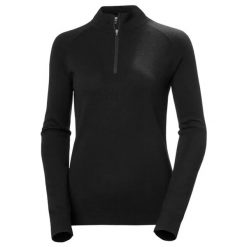 Damski sweter 1/2 zip Helly Hansen Lifa. Czarne swetry klasyczne damskie Helly Hansen, l, z materiału, bez kołnierzyka. Za 525.50 zł.