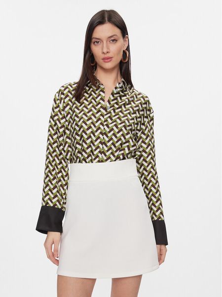 Max Mara Leisure Koszula Procida 2416111017 Zielony Regular Fit. Zielone koszule damskie Max Mara Leisure, bez wzorów, z jedwabiu, bez kołnierzyka, bez ramiączek. Za 709.99 zł.