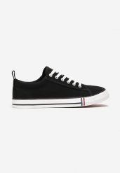 Czarne Trampki przed Kostkę Hisalia. Czarne trampki i tenisówki męskie Born2be, bez wzorów, przed kostkę, bez zapięcia. Za 49.99 zł.