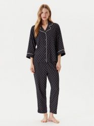 United Colors Of Benetton Piżama 4T3U3P00R Czarny Relaxed Fit. Czarne piżamy damskie United Colors Of Benetton, l, bez wzorów, z wiskozy, bez ramiączek. Za 279.99 zł.