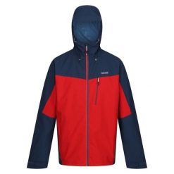 Męska Kurtka Przeciwdeszczowa Z Kapturem Birchdale. Czerwone kurtki męskie Regatta, m, bez wzorów, sportowe, z kapturem. Za 159.99 zł.