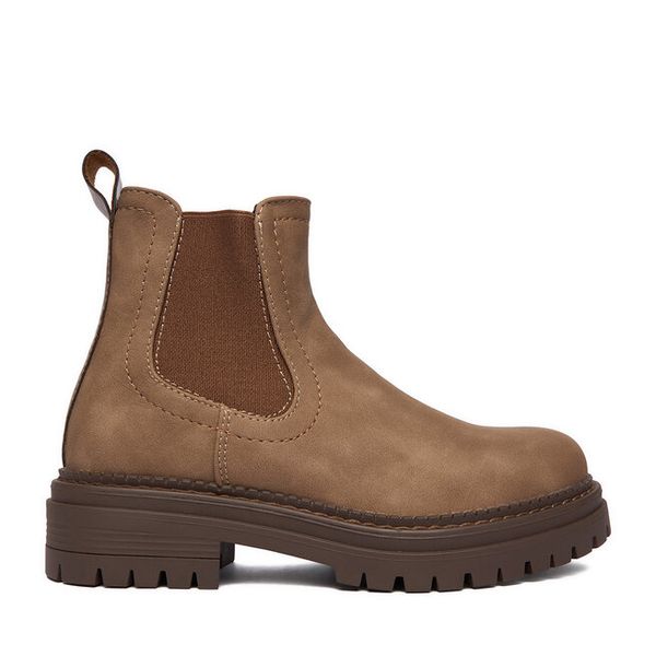 Botki Clara Barson. Brązowe botki damskie Clara Barson, bez obcasa, na płaskiej podeszwie, bez zapięcia. Za 159.99 zł.