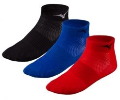 Skarpety do biegania dla dorosłych Mizuno Training Mid 3P. Czarne skarpetki damskie Mizuno, bez wzorów, z elastanu. Za 49.99 zł.