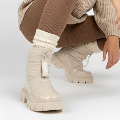 Śniegowce damskie Filippo, za kostkę i ocieplane futerkiem wewnątrz, beżowe, DBT4960-25-BE. Brązowe śniegowce damskie Filippo, za kostkę. Za 179.00 zł.