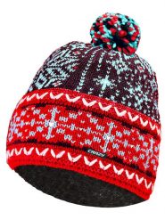 Crazy Czapka beanie "Norge" w kolorze czerwono-granatowym rozmiar: onesize. Czerwone czapki zimowe damskie Crazy, z polaru. Za 127.65 zł.