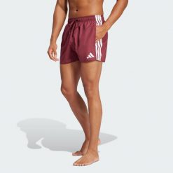 Szorty do pływania 3-Stripes 3-Inch. Białe szorty męskie Adidas, bez wzorów, z materiału, sportowe. Za 159.00 zł.