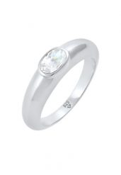 Elli Damski pierścionek z pasjansem, zielony, owalny z cyrkoniami w pozłacanym srebrze próby 925 Sterling Silver Pierścionki 1 ct. Szare pierścionki damskie Elli, z cyrkonią, pozłacane. Za 418.99 zł.