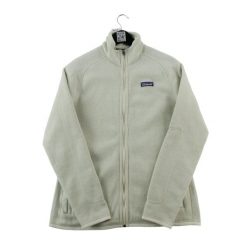 Second life - Damska kurtka polarowa o dopasowanym kroju beżowa - Jak nowy. Brązowe kurtki damskie Patagonia, l, bez wzorów, z polaru, bez kaptura. Za 278.96 zł.
