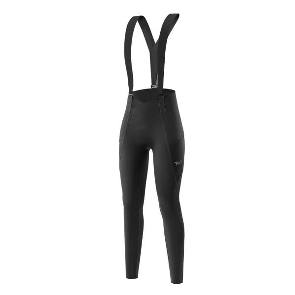Spodnie kolarskie na szelkach z wkładką. Czarne spodnie sportowe damskie ROCKBROS, l, z materiału, na fitness i siłownię. Za 284.99 zł.
