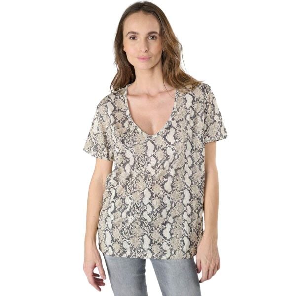 Koszulka damska Le Temps des cerises Argent. Szare t-shirty damskie Le Temps des Cerises, bez wzorów, bez ramiączek. W wyprzedaży za 157.00 zł.