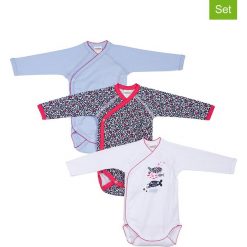 Body (3 szt.) w kolorze niebieskim, granatowym i białym. Białe body niemowlęce Absorba & DIM, bez wzorów, z bawełny, bez ramiączek. W wyprzedaży za 35.95 zł.