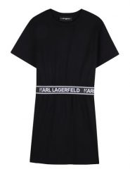 Karl Lagerfeld Kids Sukienka codzienna Z31152 S Czarny Regular Fit. Czarne sukienki dziewczęce Karl Lagerfeld Kids, bez wzorów, z bawełny, bez ramiączek. Za 375.99 zł.