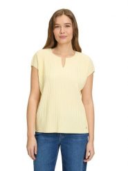 BETTY & CO Koszulka w kolorze żółtym rozmiar: XL. Żółte bluzki damskie Betty & Co., xl, bez wzorów, bez kołnierzyka, bez ramiączek. Za 51.95 zł.