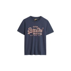 Koszulka damska Superdry Metallic Vl. Niebieskie t-shirty damskie Superdry., m, bez wzorów, z materiału, bez kołnierzyka. Za 170.00 zł.
