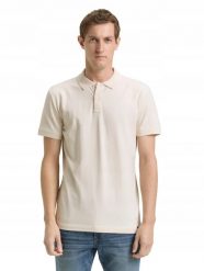 T-SHIRT KOSZULKA POLO MĘSKA TOM TAILOR BAWEŁNIANA GŁADKA KREMOWA. Brązowe koszulki polo męskie Tom Tailor, m, z bawełny, bez ramiączek, na fitness i siłownię. Za 99.00 zł.