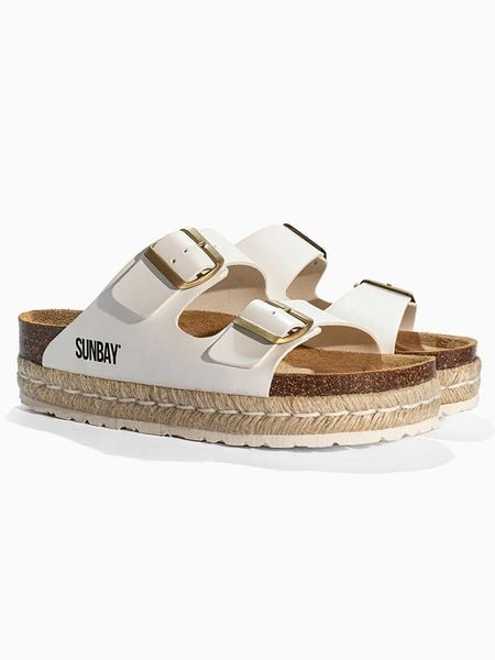 Sunbay Klapki "Orange" w kolorze białym rozmiar: 39. Brązowe klapki damskie Sunbay, bez wzorów, bez obcasa. Za 228.38 zł.