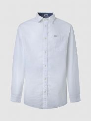 Pepe Jeans Koszula - Regular fit - w kolorze białym rozmiar: M. Białe koszule męskie Pepe Jeans, m, bez wzorów, z jeansu, bez kołnierzyka, bez ramiączek. Za 149.31 zł.