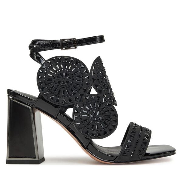 Sandały GOE. Czarne sandały damskie GOE, bez wzorów, bez obcasa, na słupku. Za 519.99 zł.