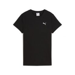 Damska koszulka prążkowana ESS ELEVATED PUMA Black. Czarne t-shirty damskie Puma, xs, bez wzorów, prążkowane, bez kołnierzyka. Za 178.00 zł.