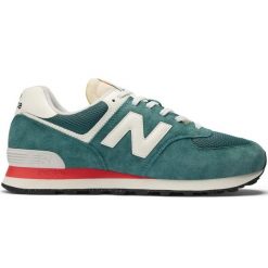 Buty New Balance U574VPG zielone. Zielone buty sportowe na co dzień męskie z gumy, bez zapięcia. Za 716.40 zł.