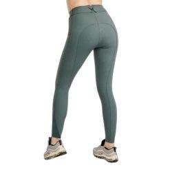 Spodnie do jazdy konnej full grip z kieszeniami na telefony damskie Montar Megan. Niebieskie spodnie materiałowe damskie MONTAR, bez wzorów, sportowe. Za 556.00 zł.