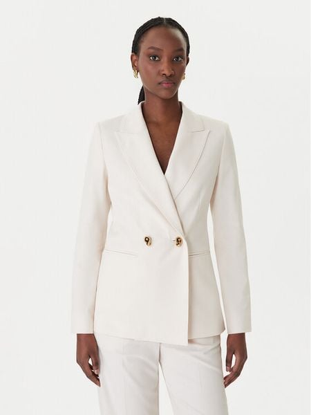 Marella Marynarka Tropico 2613041121 Biały Regular Fit. Białe marynarki i żakiety damskie Marella, bez wzorów, z syntetyku. Za 1,309.00 zł.