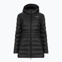 Kurtka damska EA7 Emporio Armani Train Core Eco Down Caban. Czarne kurtki damskie EA7 Emporio Armani, l, bez wzorów, z materiału, bez kaptura. Za 779.99 zł.