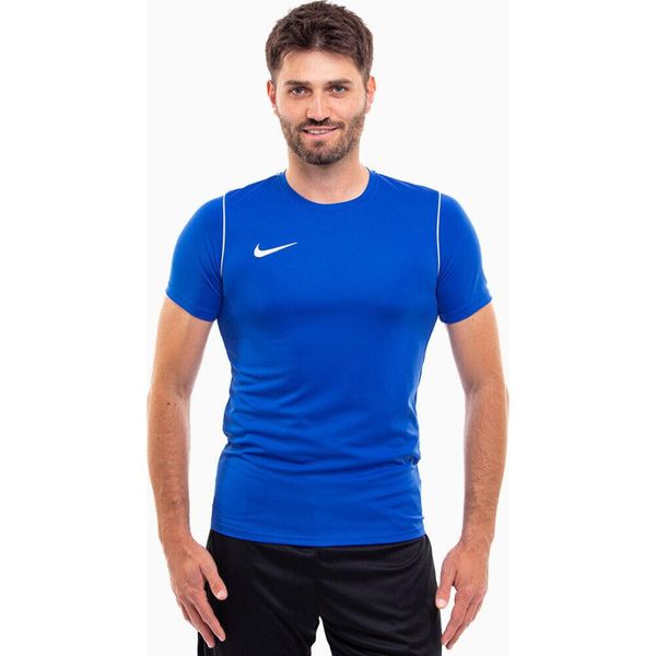 Koszulka treningowa męska Nike Dry Park 20. Niebieskie t-shirty sportowe męskie Nike, m, bez ramiączek, do piłki nożnej. Za 92.75 zł.