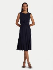 LAUREN RALPH LAUREN Sukienka codzienna 250872090004 Granatowy Regular Fit. Niebieskie sukienki damskie Lauren Ralph Lauren, na co dzień, bez wzorów, z syntetyku, bez kołnierzyka, bez ramiączek, proste. Za 599.99 zł.