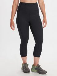 Marmot Legginsy funkcyjne "Haven" w kolorze czarnym rozmiar: XS. Czarne legginsy damskie Marmot, xs, bez wzorów, z materiału, z podwyższonym stanem, outdoorowe. Za 136.13 zł.