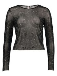 ONLY Koszulka w kolorze czarnym rozmiar: XS. Czarne bluzki damskie Only, xs, bez wzorów, bez kołnierzyka. Za 43.99 zł.