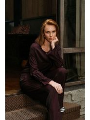 &Co Woman Bluzka "Melina" w kolorze bordowym rozmiar: XL. Czerwone bluzki damskie &Co Woman, xl, bez wzorów, bez kołnierzyka, bez ramiączek. Za 183.59 zł.