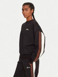 Guess Bluza V5BQ03 KCX22 Czarny Relaxed Fit. Czarne bluzy bez kaptura damskie Guess, l, z syntetyku. Za 259.99 zł.