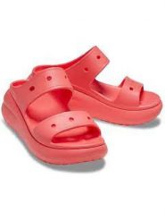 Crocs Klapki "Classic" w kolorze pomarańczowym rozmiar: 42/43. Pomarańczowe klapki damskie Crocs, bez wzorów, bez obcasa. Za 116.32 zł.