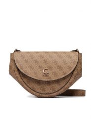 Guess Torebka Coleen Logo HWSG97 56210 Beżowy. Brązowe listonoszki damskie Guess, z aplikacjami, ze skóry, bez dodatków. Za 584.99 zł.