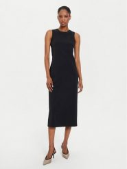 Max Mara Leisure Sukienka codzienna Emilia 2426626027 Czarny Slim Fit. Czarne sukienki damskie Max Mara Leisure, na co dzień, xs, bez wzorów, z syntetyku, bez kołnierzyka, bez ramiączek, proste. Za 409.99 zł.