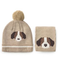 Zestaw szalik i czapka Mayoral. Brązowe szaliki dziecięce Mayoral, bez ramiączek. Za 119.99 zł.