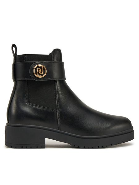 Liu Jo Sztyblety New Nancy Eco 2-2 SA5203 PX241 Czarny. Czarne botki damskie Liu Jo, ze skóry, bez obcasa, na płaskiej podeszwie, bez zapięcia. Za 799.99 zł.