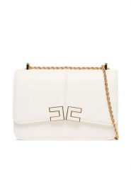 Elisabetta Franchi Torebka BS-91A-61E2-V390 Biały. Białe listonoszki damskie Elisabetta Franchi, bez wzorów, ze skóry, bez dodatków. Za 1,659.99 zł.