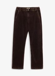 Spodnie sztruksowe classif fit, straight. Brązowe spodnie materiałowe męskie bonprix, bez wzorów, ze sztruksu. Za 169.99 zł.